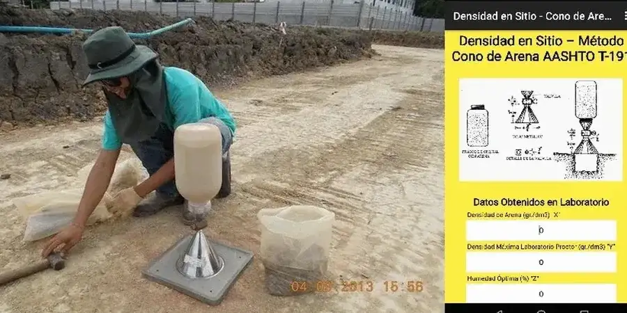 Control de Compactación con Cono de Arena en Arica: Densidad de Campo Confiable